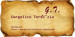 Gergelics Terézia névjegykártya